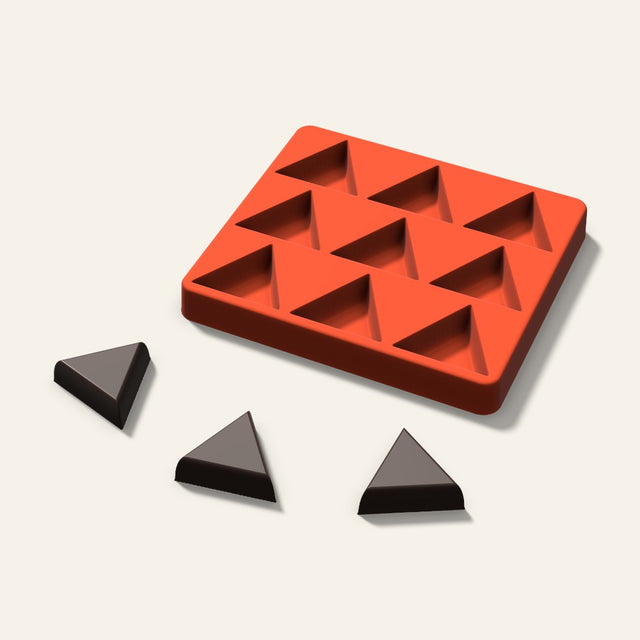 Triangle Chocolate Mold, 1.75 Inch, 9 Cavity, 3D render