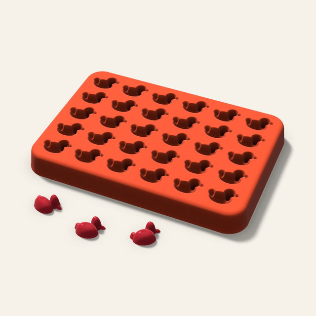 Duck Gummy Mold, 0.5 Inch, 30 Cavity, 3D render