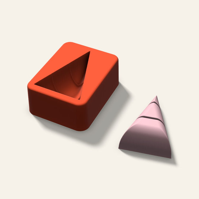 Candy Corn Soap Mold, 2.5 Inch, 3D render