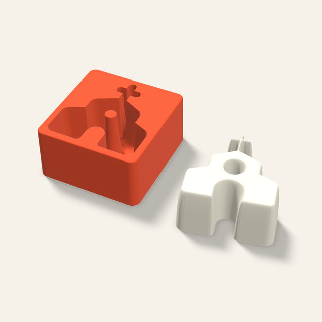 Church Candle Mold, 4 x 2 Inch, 3D render