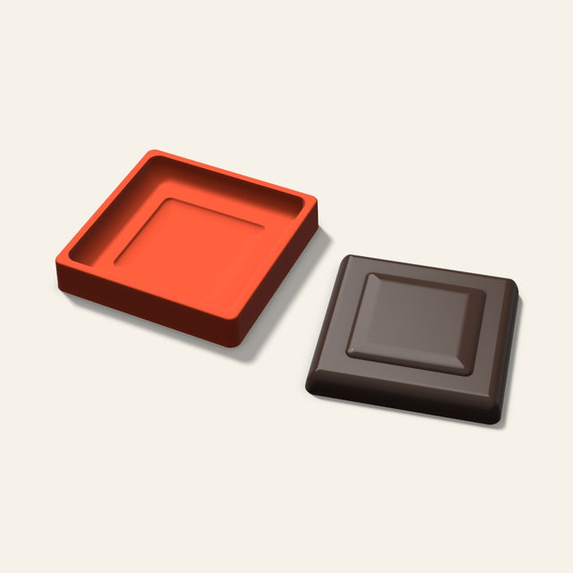 Giant Embossed Square Mold, 6 Inch, 3D render