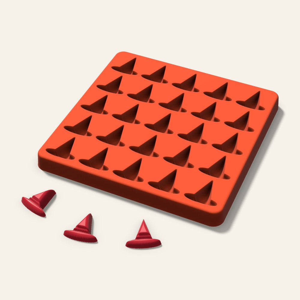 Witch Hat Candy Mold, 1 Inch, 25 Cavity, 3D render