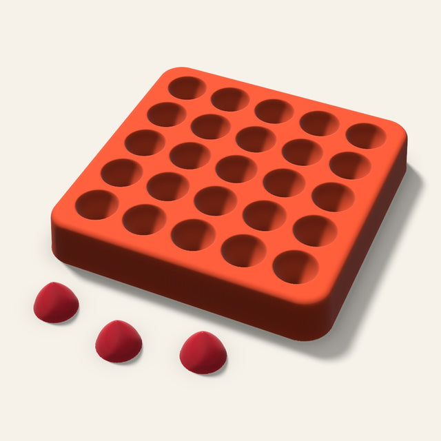 Kiss Drop Candy Mold, 0.5 Inch, 25 Cavity, 3D render