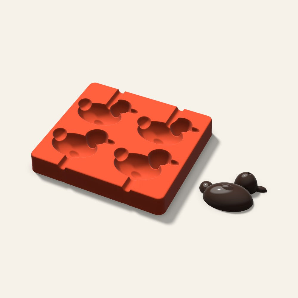 Duck Cakesicle Mold, 3 Inch, 4 Cavity, 3D render