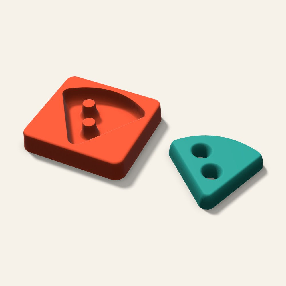 Pizza Slice Freshie Mold, 3 Inch, 3D render
