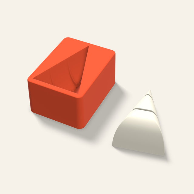 Candy Corn Candle Mold, 4 x 2 Inch, 3D render