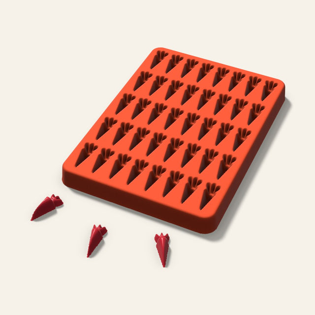 Carrot Candy Mold, 1 Inch, 40 Cavity, 3D render