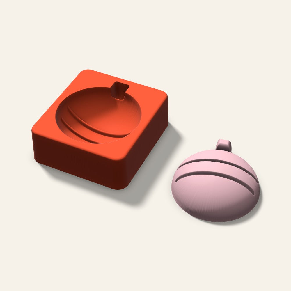 Ornament Soap Mold, 3 Inch, 3D render