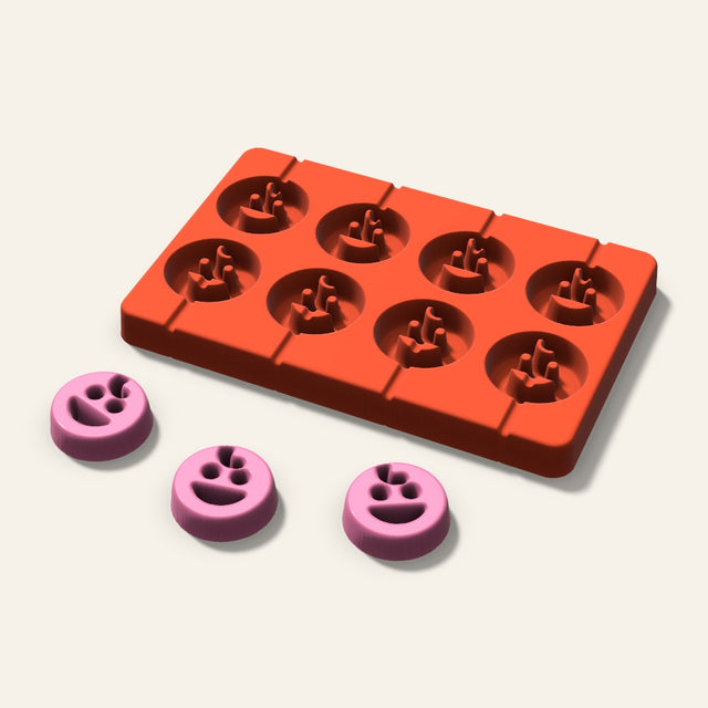 Baby Face Lollipop Mold, 1.5 Inch, 8 Cavity, 3D render