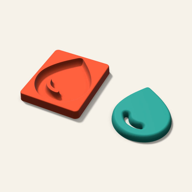 Water Drop Freshie Mold, 5 Inch, 3D render