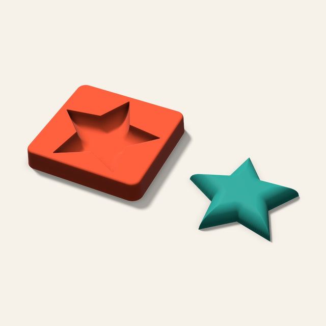 Star Freshie Mold, 3.5 Inch, 3D render