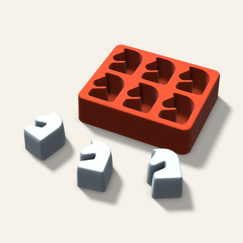 Chess Knight Ice Mold, 1.5 Inch, 6 Cavity