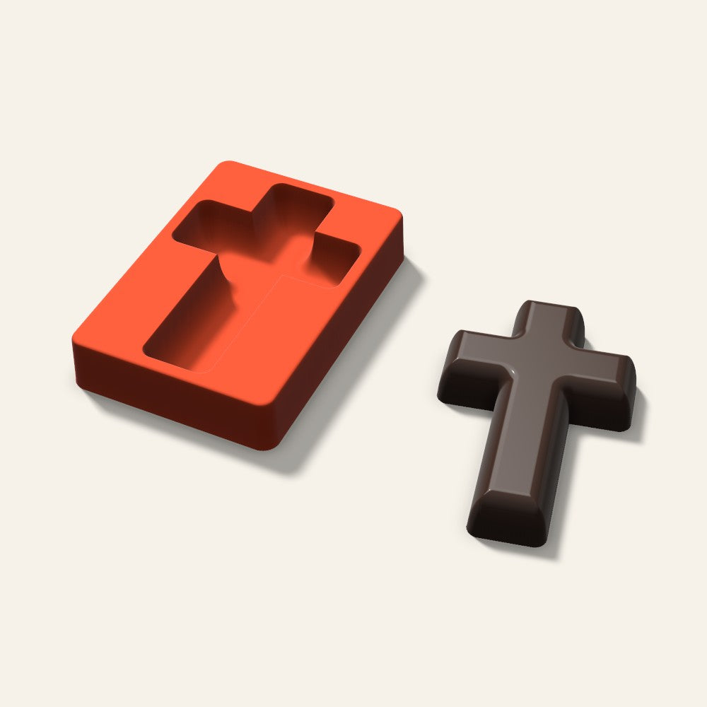 Giant Cross Mold, 6 Inch, 3D render