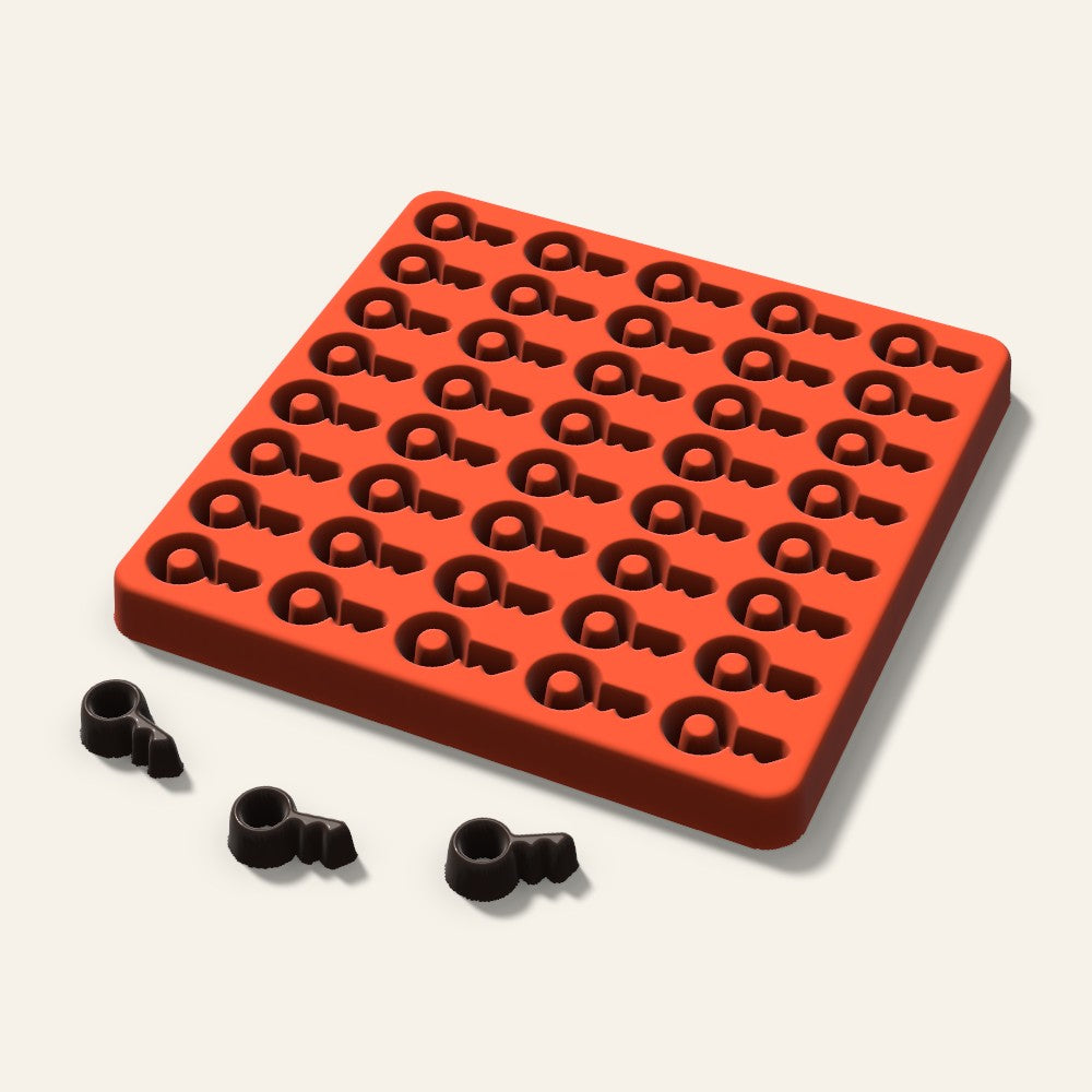 Key Candy Mold, 1 Inch, 40 Cavity, 3D render