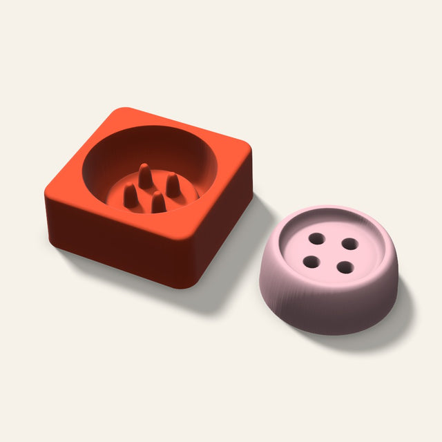 Button Soap Mold, 2.5 Inch, 3D render