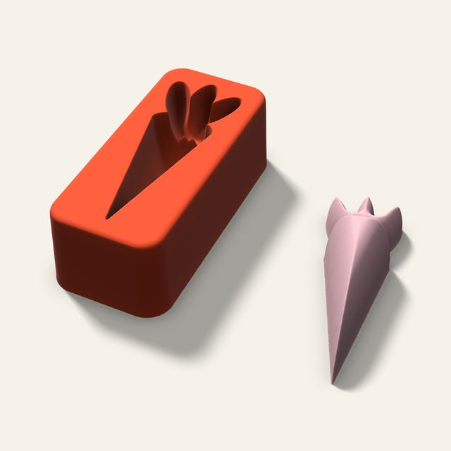 Carrot Soap Mold, 3 Inch, 3D render