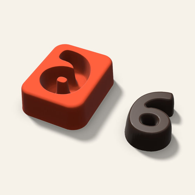 Number 6 Mold, 1.5 Inch, 3D render