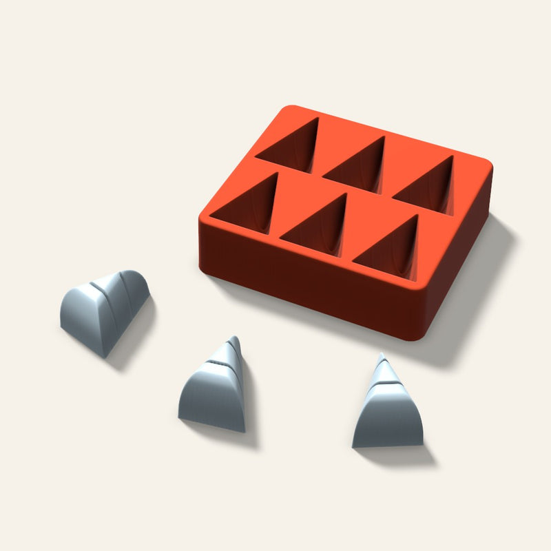Candy Corn Ice Mold, 2 Inch, 6 Cavity