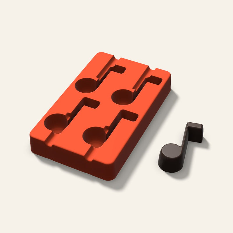 Music Note Cakesicle Mold, 2.5 Inch, 4 Cavity