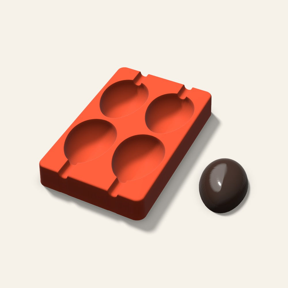 Egg Cakesicle Mold, 2.5 Inch, 4 Cavity, 3D render