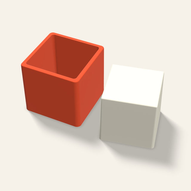 Square Pillar Candle Mold, 4 x 4 Inch, 3D render