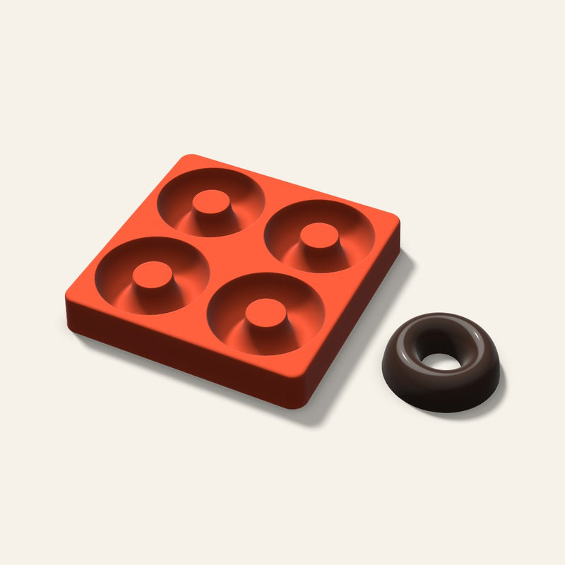Donut Cake Mold, 2.5 Inch, 4 Cavity