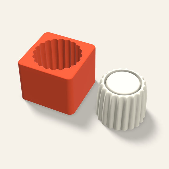 Sandwich Cookie Candle Mold, 3 x 2.5 Inch, 3D render
