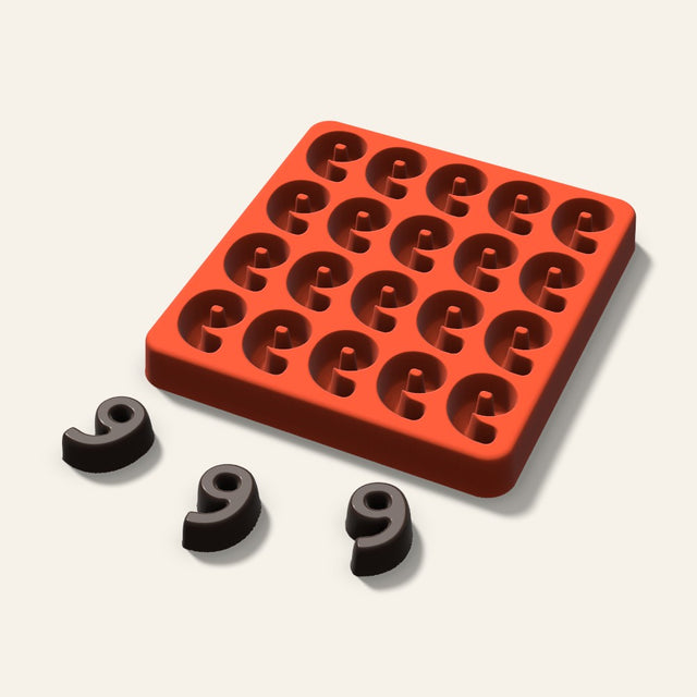 Number 9 Candy Mold, 1 Inch, 20 Cavity, 3D render