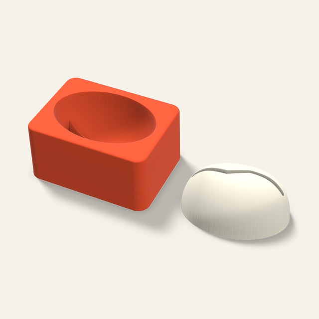 Coffee Bean Candle Mold, 3 x 1.5 Inch, 3D render