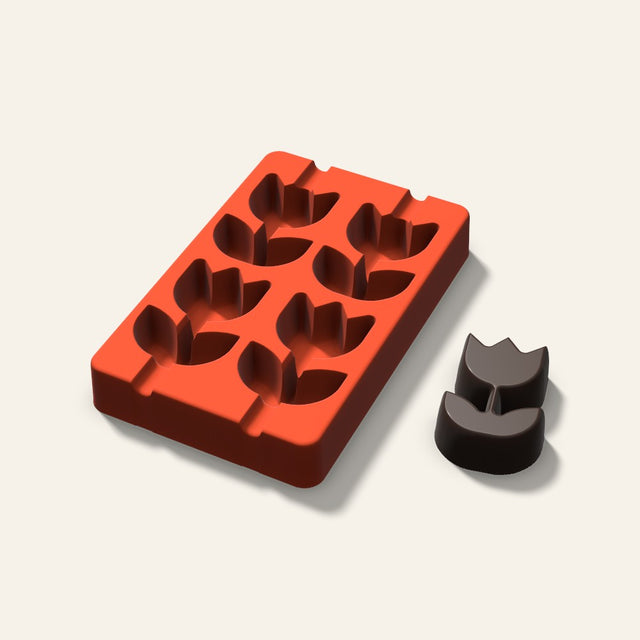 Rose Cakesicle Mold, 2.5 Inch, 4 Cavity, 3D render