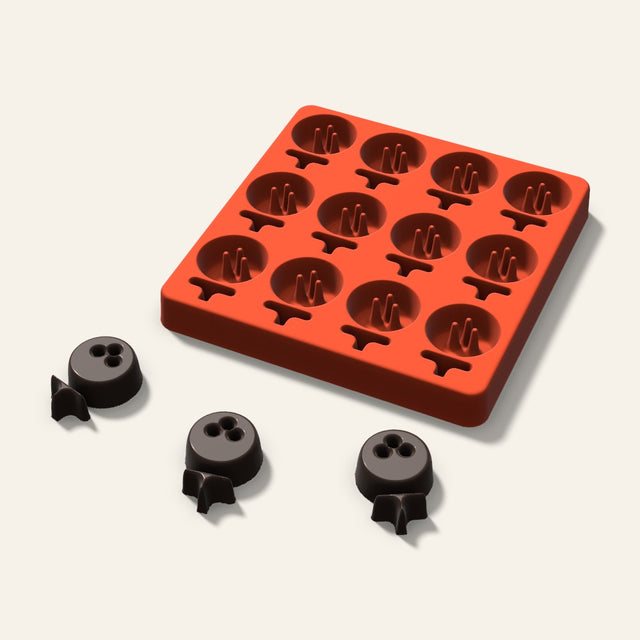 Golf Chocolate Mold, 1.75 Inch, 12 Cavity, 3D render