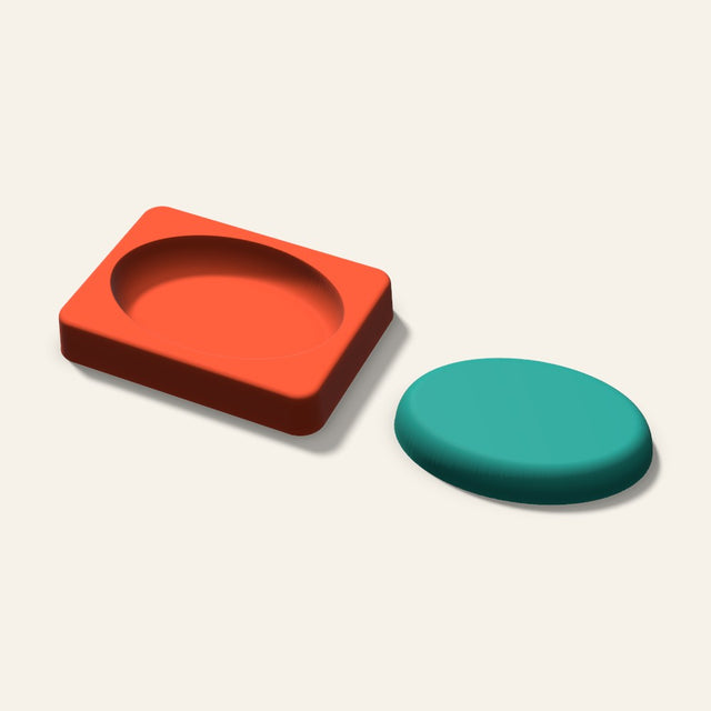 Oval Freshie Mold, 3.5 Inch, 3D render