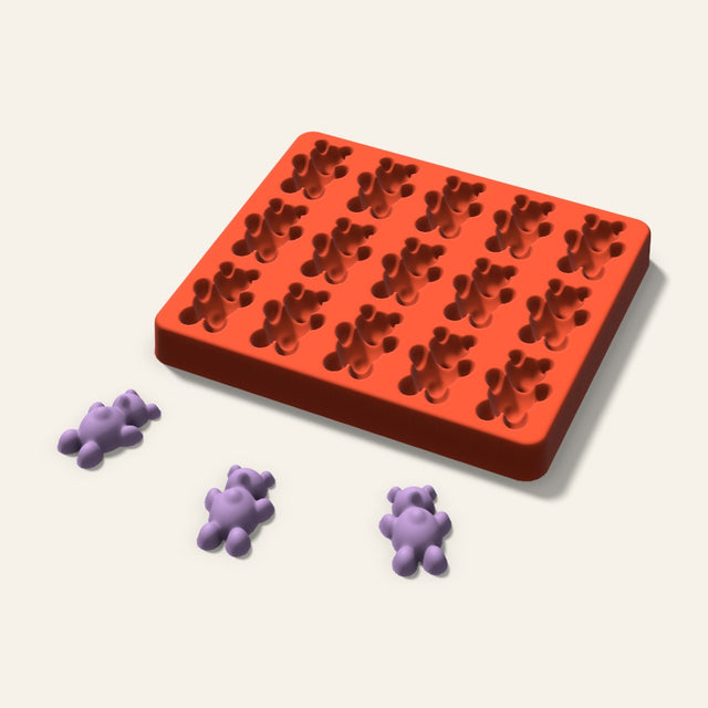 Gummy Bear Wax Melt Mold, 1.5 Inch, 15 Cavity, 3D render