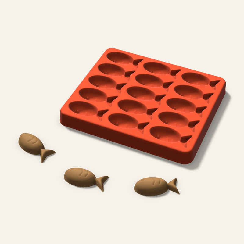 Fish Pet Treat Mold, 1.5 Inch, 15 Cavity