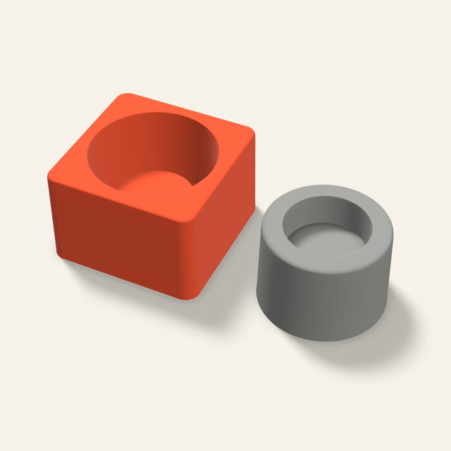 Round Tealight Holder Mold, 3 Inch, 3D render