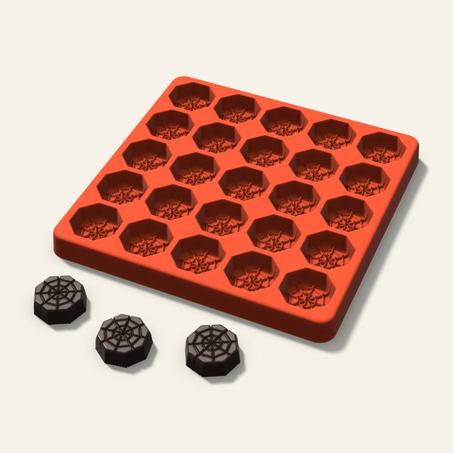 Spider Web Candy Mold, 1 Inch, 25 Cavity, 3D render