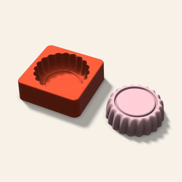 Sandwich Cookie Soap Mold, 3 Inch, 3D render