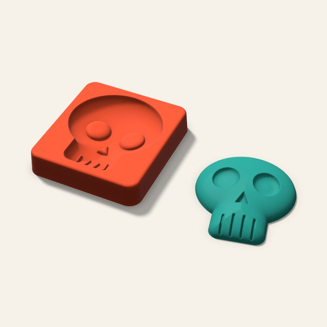 Skull Freshie Mold, 3 Inch, 3D render