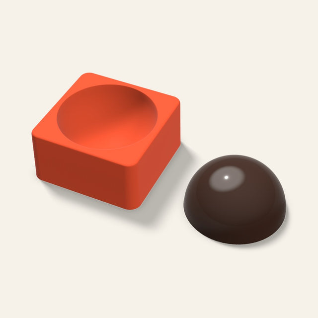 Half Sphere Cocoa Bomb Mold, 3 Inch, 3D render