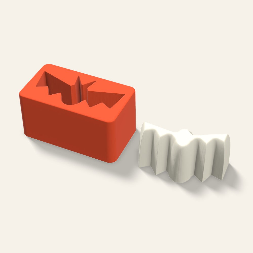 Bat Candle Mold, 4 x 2 Inch, 3D render