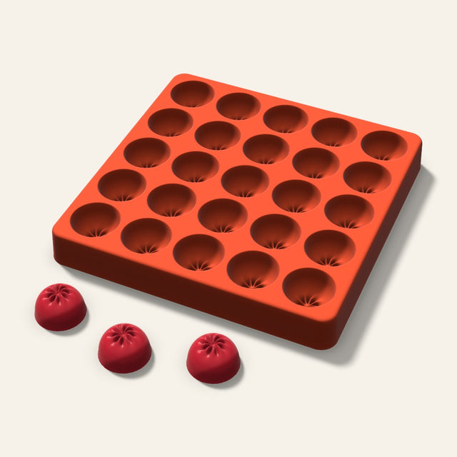 Dumpling Candy Mold, 1 Inch, 25 Cavity, 3D render
