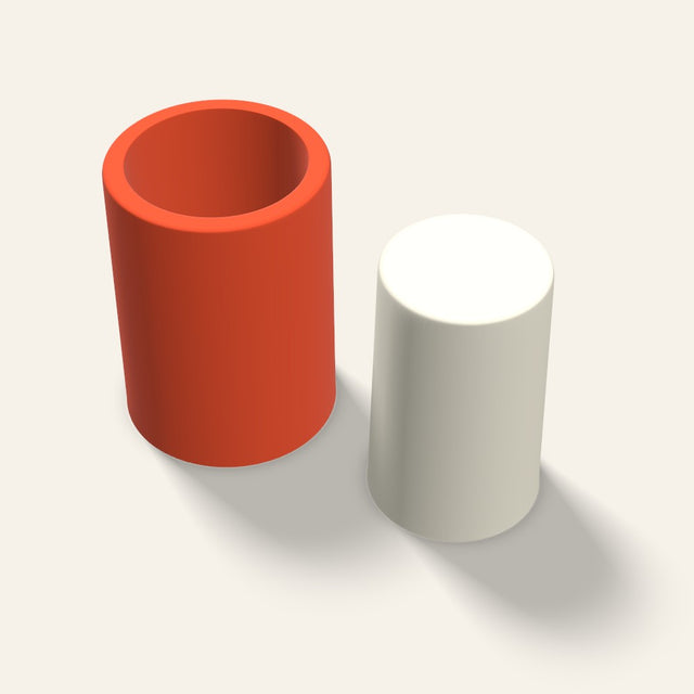 Pillar Candle Mold, 2.5 x 4 Inch, 3D render