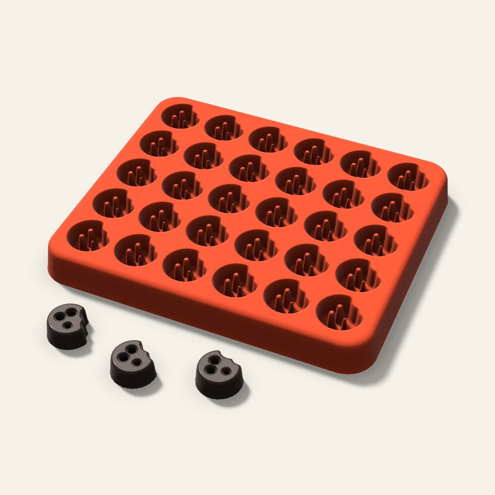 Cookie Bite Gummy Mold, 0.5 Inch, 30 Cavity, 3D render