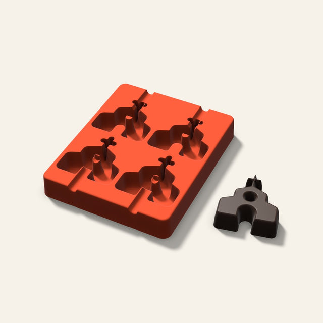 Church Cakesicle Mold, 2.5 Inch, 4 Cavity, 3D render