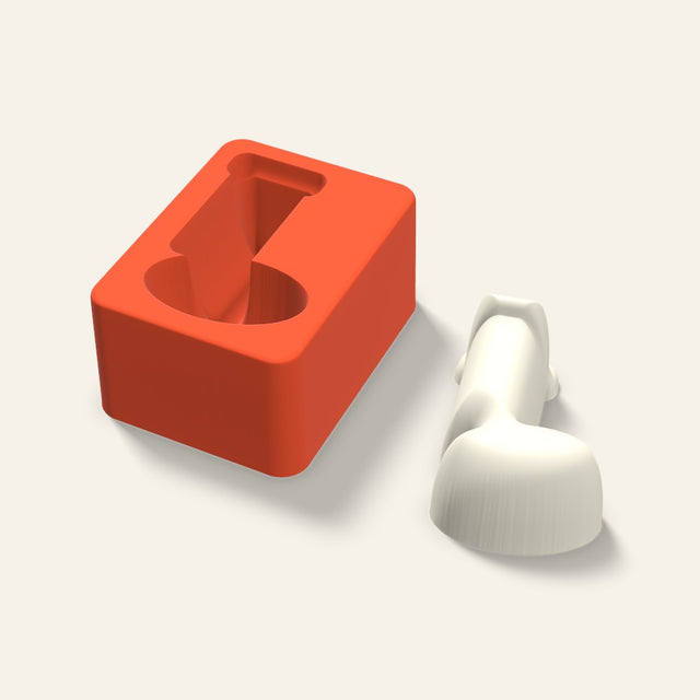 Stocking Candle Mold, 3 x 1.5 Inch, 3D render