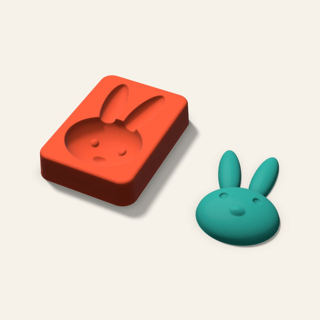 Bunny Freshie Mold, 3 Inch, 3D render