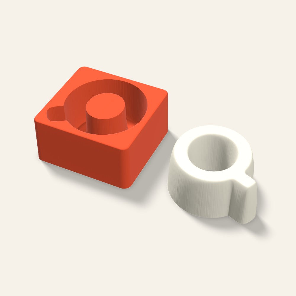 Letter Q Candle Mold, 4 x 2 Inch, 3D render