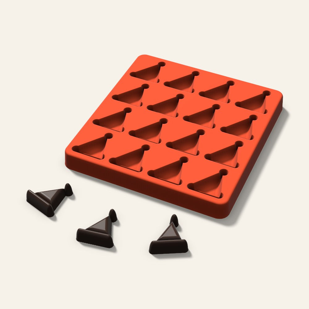 Santa Hat Candy Mold, 1.25 Inch, 16 Cavity, 3D render