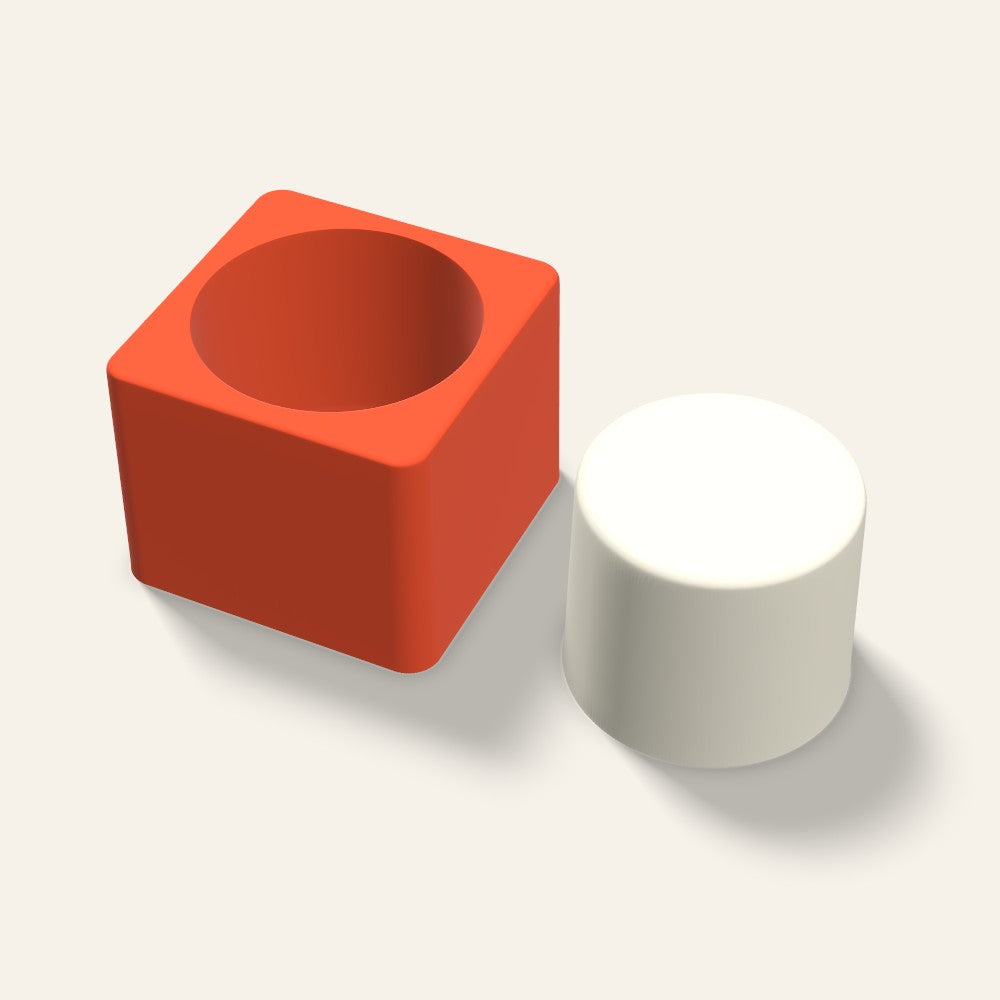 Round Puck Candle Mold, 3 x 2.5 Inch, 3D render