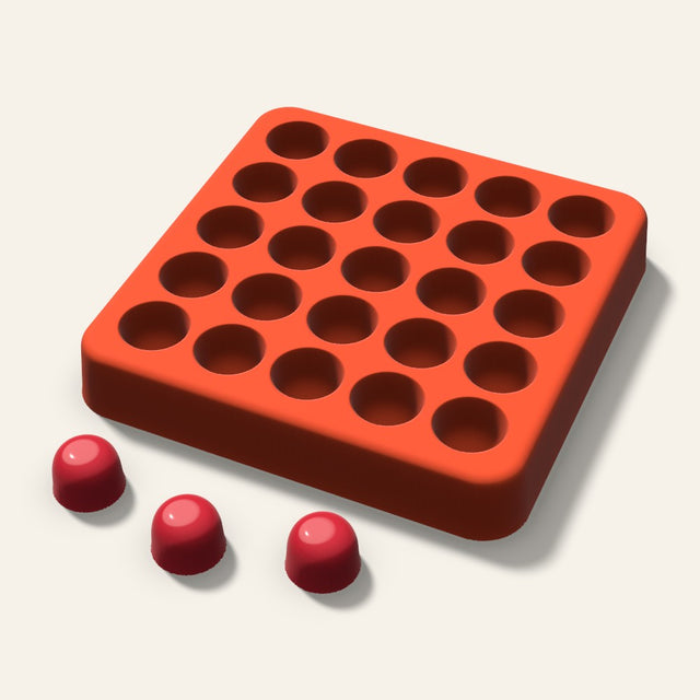 Gumdrop Candy Mold, 0.5 Inch, 25 Cavity, 3D render